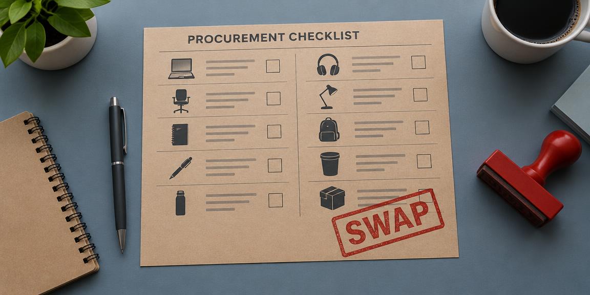 Procurement swap checklist on an operator's desk